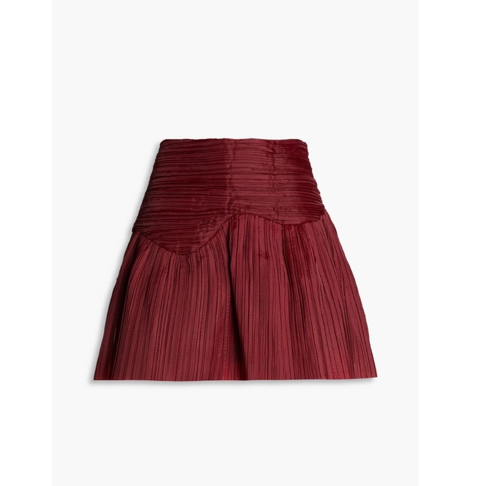 Aje Laurier wave plisse-organza mini skirt